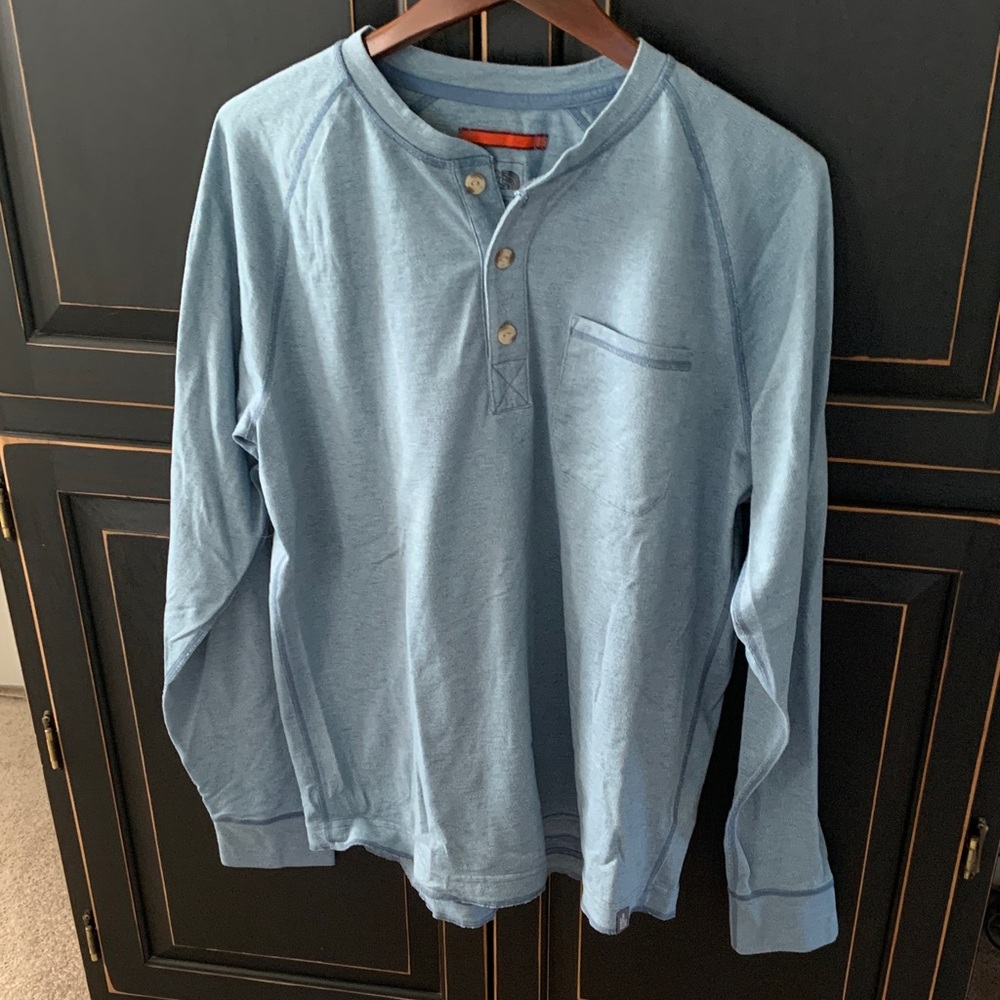 The North Face Sky Blue Long Sleeve Henley